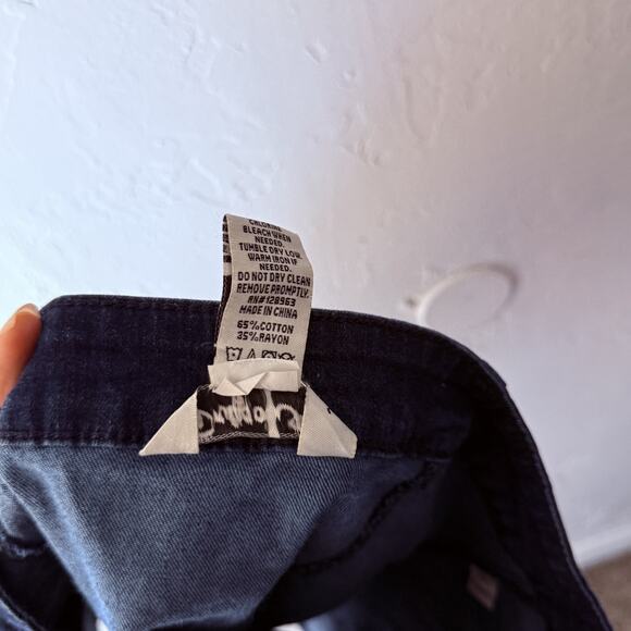 Indigo‎ Rein Skirt Vintage 90s Large Denim Button Front A-Line Mini Western - Picture 8 of 8